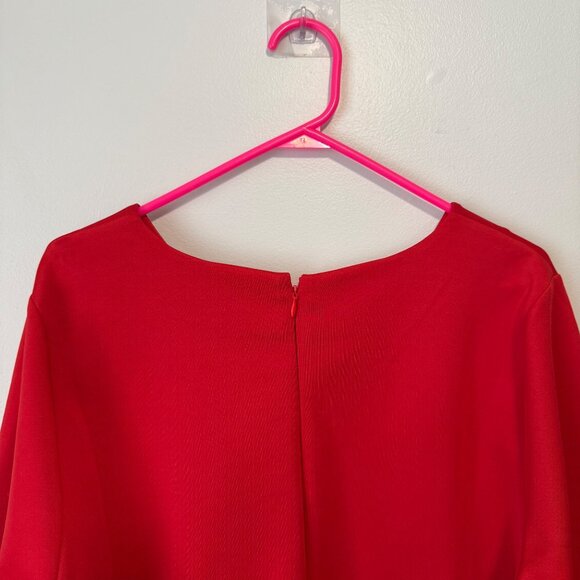 Eloquii Red Bell Sleeve Midi Dress Size 18 Womens Polyester Blend - Picture 7 of 7
